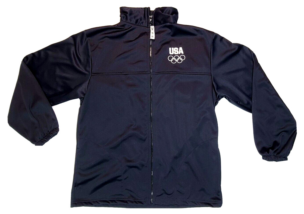 United States Olympic Committee Women's Large Black Zip Long Sleeve Jacket